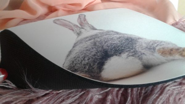 Kaninchen Mousepad Puschel seitlich