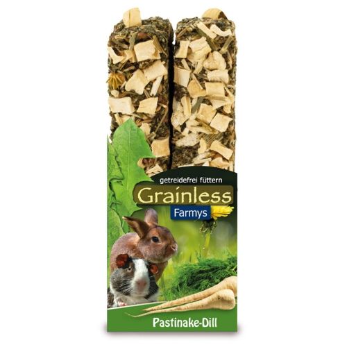 Nahrung für Kaninchen und Nager von JR Farm - Grainless Farmys Pastinake-Dill 140g Verpackung